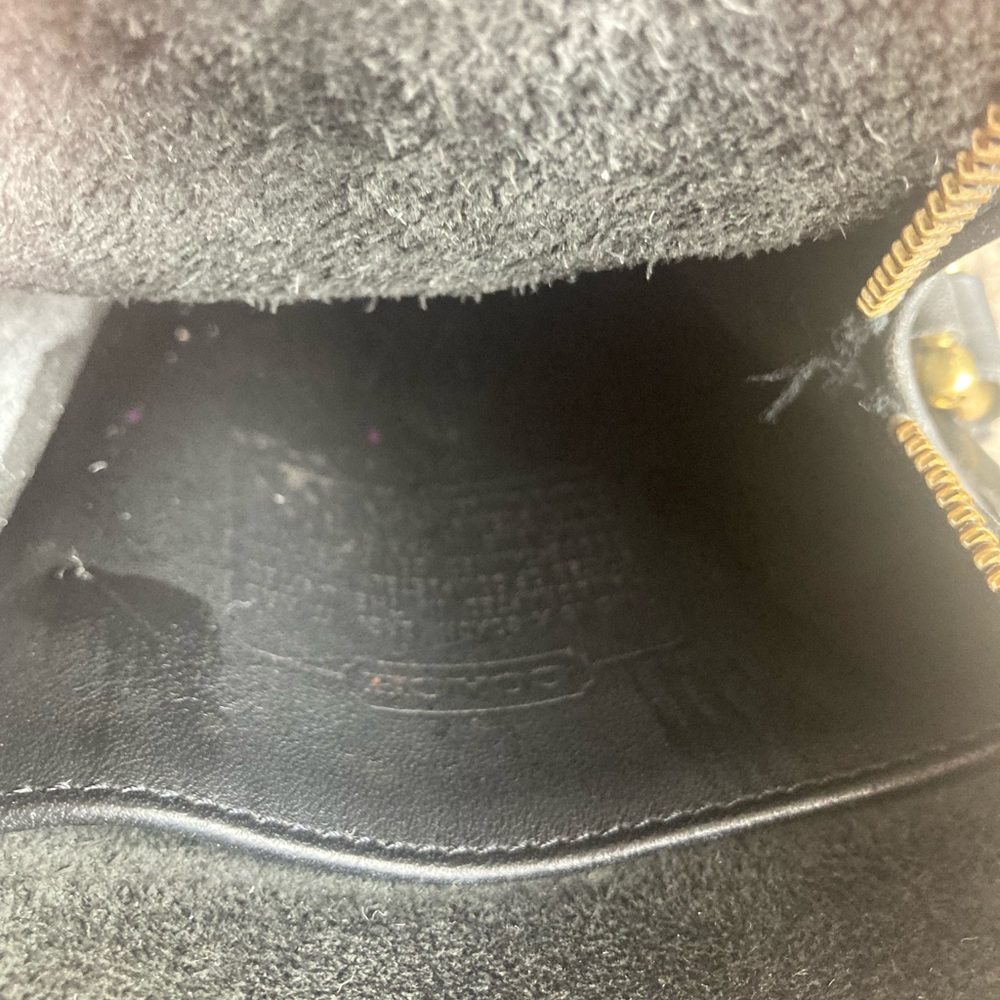 vintage coach black leather bag - Picture 9 of 11